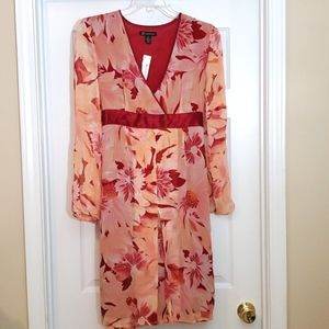 INC Size 14 Ladies Dress with Mauve Floral Print